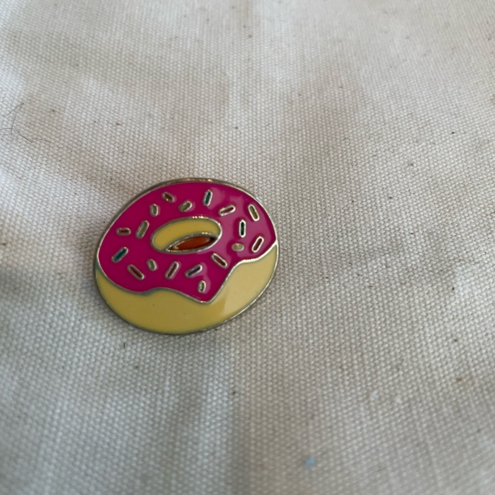Pink and Yellow Donut Pin